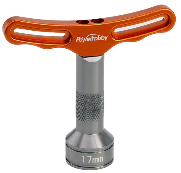 Powerhobby 17mm Aluminum T-Handle Hex Wheel Wrench Orange RC Tools