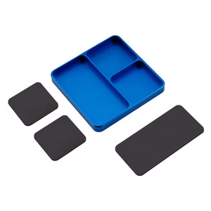 Powerhobby Metal Screw Tray w Magnetic Pad Holder Blue