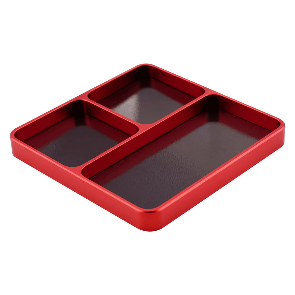 Powerhobby Metal Screw Tray w Magnetic Pad Holder Red