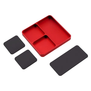 Powerhobby Metal Screw Tray w Magnetic Pad Holder Red