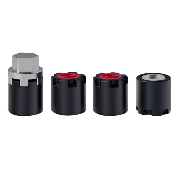 Powerhobby 1/10 Scale Rock Crawler M4 Locking Hubs w Tool Black