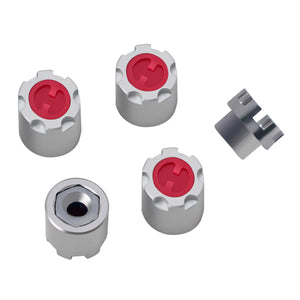 Powerhobby 1/10 Scale Rock Crawler M4 Locking Hubs w Tool Silver