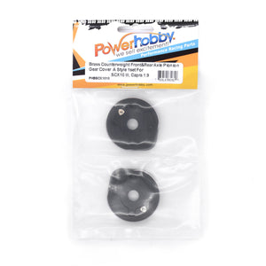 Powerhobby Outer Brass portal Covers Front or Rear Axial Capra / SCX10 III 50Grams