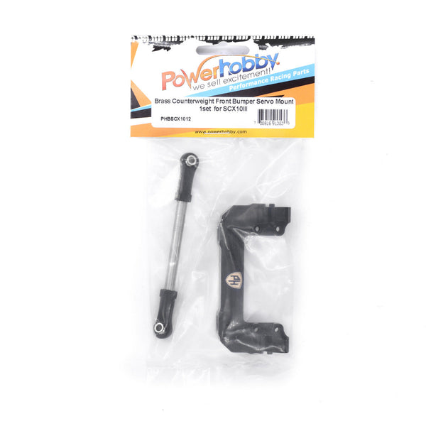 Powerhobby Brass Counterweight Front Bumper Mount Axial SCX10 III