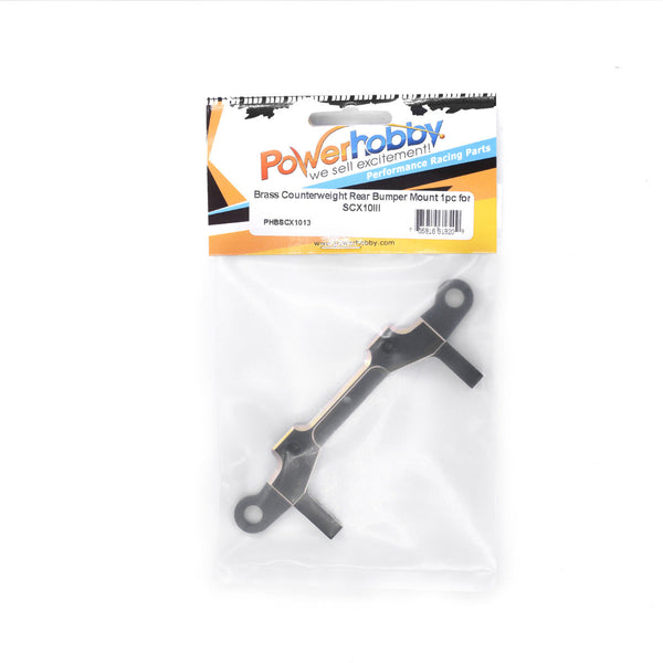 Powerhobby Brass Counterweight Rear Bumper Mount Axial SCX10 III