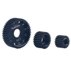 Powerhobby Steel Locked Transmission Gear Set (3) Axial SCX10 AX10 Wraith SMT10