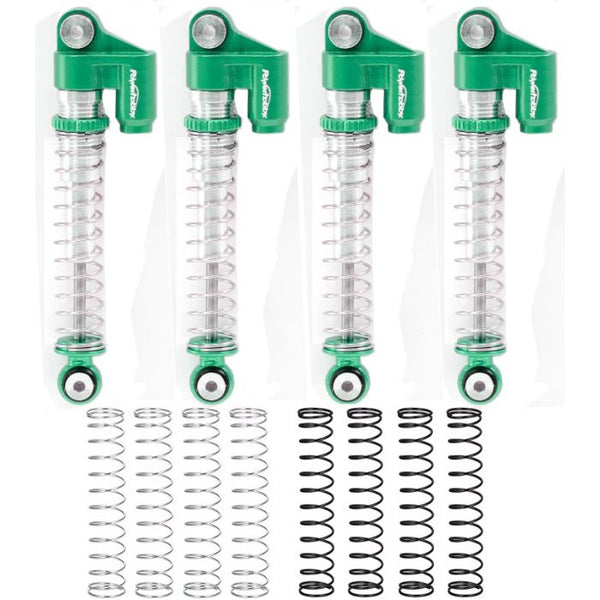 Aluminum Threaded Long Travel Shocks, Green, for SCX24 C10 /