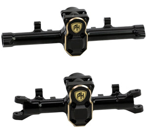 Powerhobby Axial SCX24 Jeep C10 Bronco BRASS Front / Rear Axle Housing w Covers