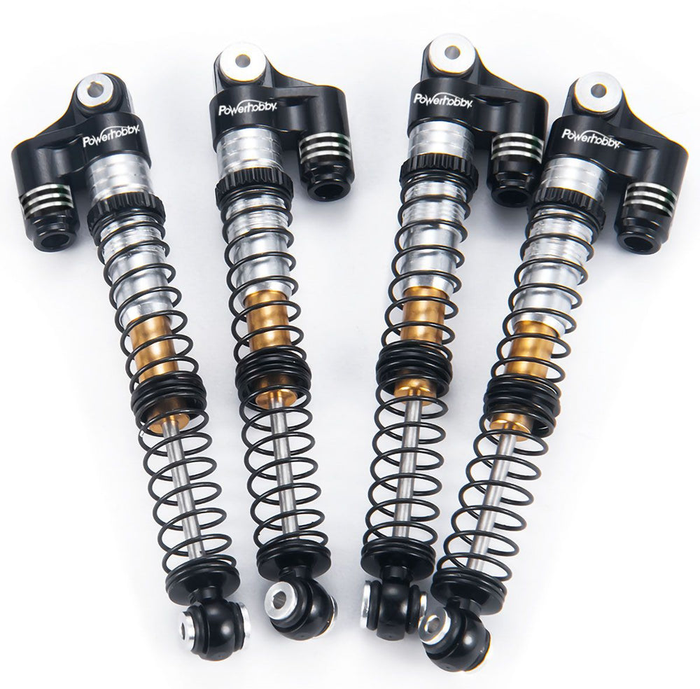 Power Hobby 1/24 Aluminum 58mm Long Travel Shocks, Black, for Axial SCX24