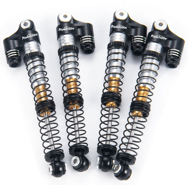 Power Hobby 1/24 Aluminum 58mm Long Travel Shocks, Black, for Axial SCX24