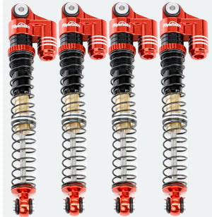 Powerhobby 1/24 Axial SCX24 Aluminum 58mm Long Travel Shocks Jeep Bronco Red