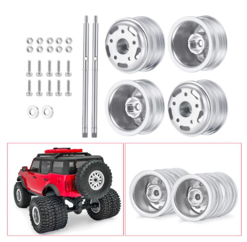 Powerhobby 1/24 Axial SCX24 Aluminum Dually Wheels w/Driver Shaft — SCX24 Parts
