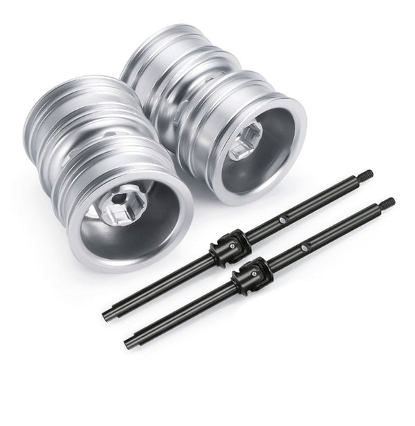 Powerhobby 1/24 Axial SCX24 Front Aluminum Dually Wheels w/CVD