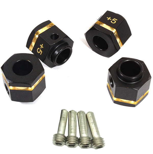 Powerhobby Brass Wheel Hex Black 12mm FOR Traxxas TRX-4