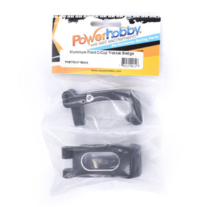 Powerhobby Aluminum Front C-Cup FOR Traxxas Sledge Black