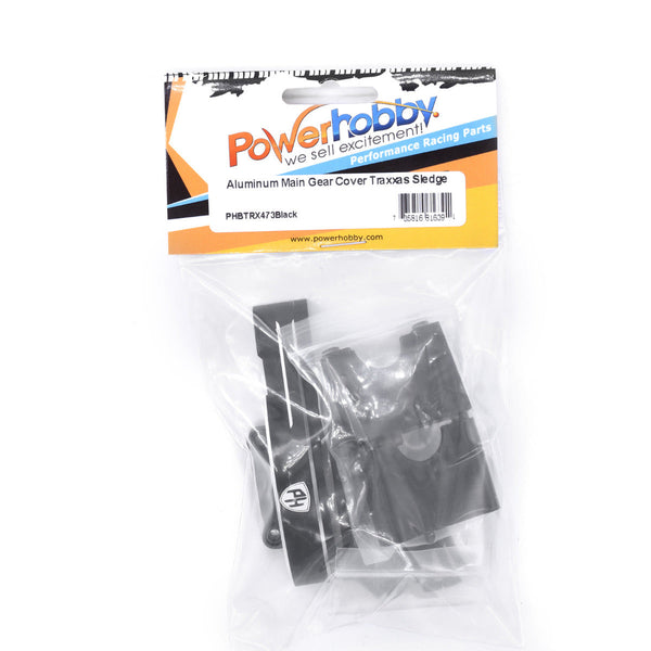 Powerhobby Aluminum Main Gear Cover FOR Traxxas Sledge Black