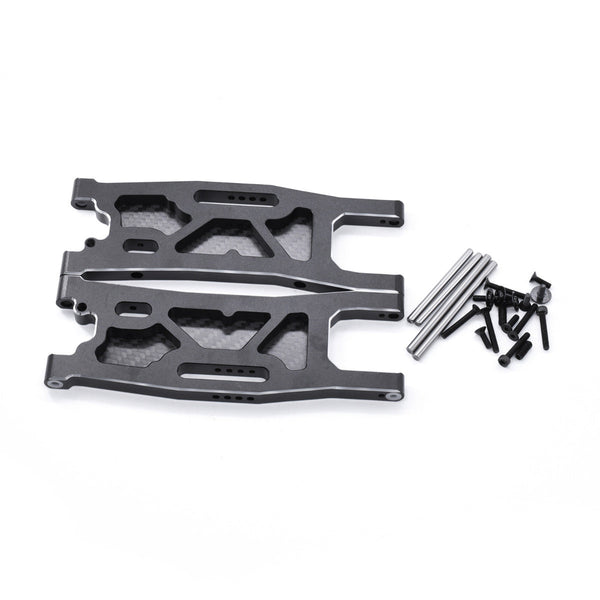 Powerhobby Aluminum Rear Arms w Carbon Fiber Dust Cover FOR  Traxxas Sledge Black