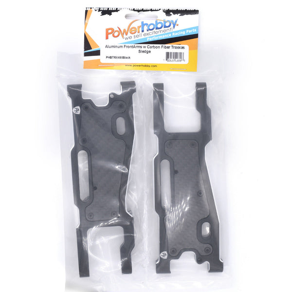 Powerhobby Aluminum Front Arms w Carbon Fiber Dust Covers FOR Traxxas Sledge