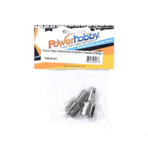 Powerhobby Front / Rear Differential Adapters FOR Traxxas Sledge Silver