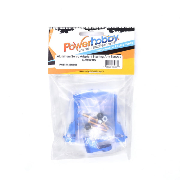 Powerhobby Aluminum Servo Adapter FOR Traxxas X-Maxx / Maxx Slash Blue