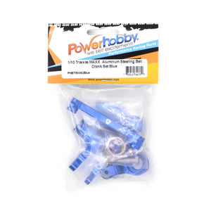 Powerhobby Aluminum Steering Bell Crank FOR Traxxas Maxx Blue