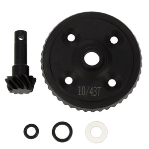 Powerhobby Steel Diff Bevel Gear 43T & Pinion Gear 10T Black FOR Traxxas Sledge