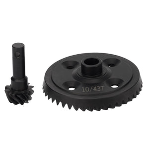 Powerhobby Steel Diff Bevel Gear 43T & Pinion Gear 10T Black FOR Traxxas Sledge
