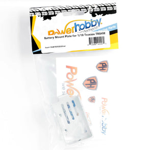 Powerhobby Aluminum Battery  Tray Mount Plate FOR Traxxas TRX-4M Silver TRX4M