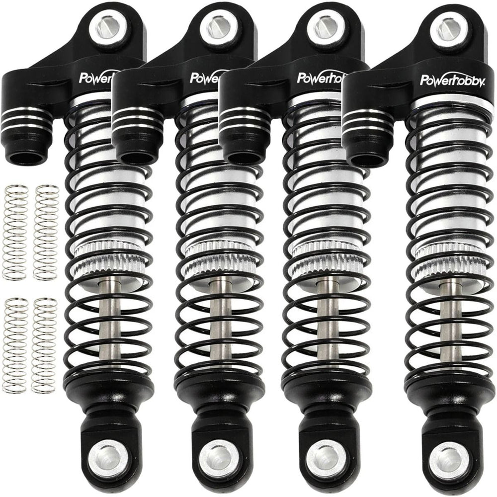 Power Hobby Aluminum 51mm Long Travel Shocks, Black, for Traxxas