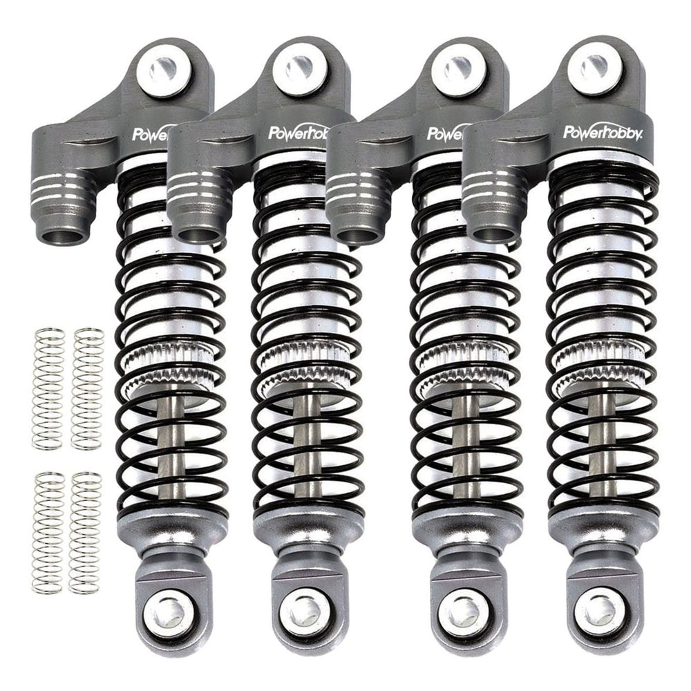 Power Hobby Aluminum 51mm Long Travel Shocks, Grey, for Traxxas