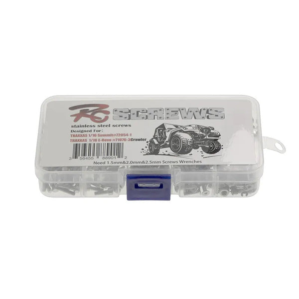 Powerhobby Stainless Steel Screws Kit w Box FOR Traxxas 1/16 Summit / E-Revo