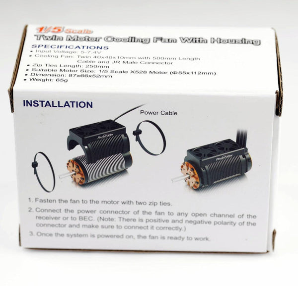 Powerhobby 1/5 Twin Motor Cooling / Heat Sink Fan with Housing 55mm