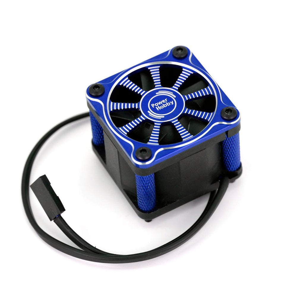Powerhobby Twister 1/10 1/8 Motor Aluminum High Speed Cooling  Fan - Blue