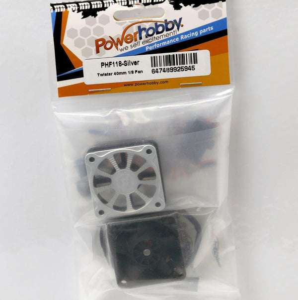 Powerhobby Twister 1/10 1/8 Motor Aluminum High Speed Cooling Fan - Silver