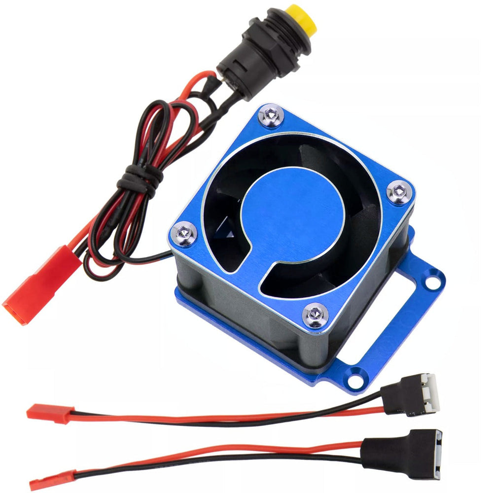 Powerhobby High Speed Motor Fan 40mm Aluminum Mount Blue FITS Traxxas Sledge