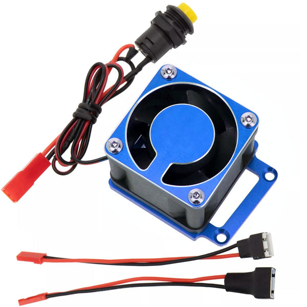 Powerhobby High Speed Motor Fan 40mm Aluminum Mount Blue FITS Traxxas Sledge