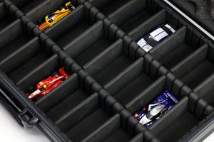 HO 1/64 Scale Diecast Slot Car Aluminum Carrying Case For AFX Auto World Hot Wheels