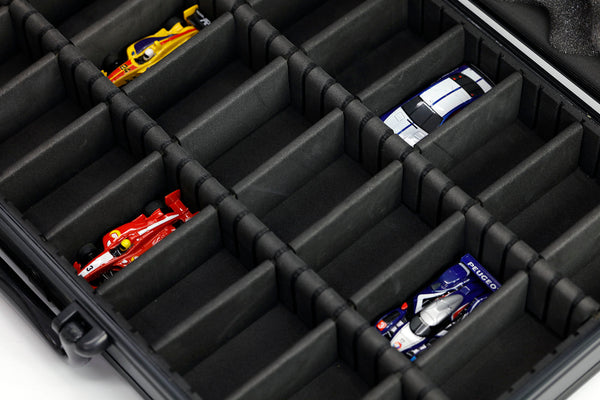 HO 1/64 Scale Diecast Slot Car Aluminum Carrying Case For AFX Auto World Hot Wheels