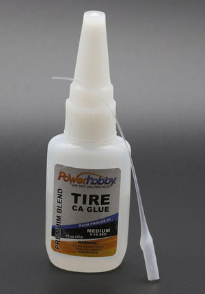 Powerhobby Premium Blend RC CA Tire Glue w/Tip Medium 0.75oz