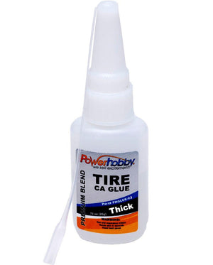 Powerhobby Premium Blend RC CA Tire Glue w/Tip Thick 0.75oz