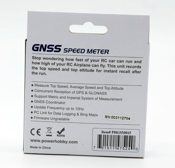 Powerhobby GNSS RC GPS Speed Meter Global Navigation Satellite System GSM-015