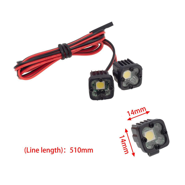 PowerHobby RC 2 Single LED Lights Headlights Spotlight for 1/10 1/8