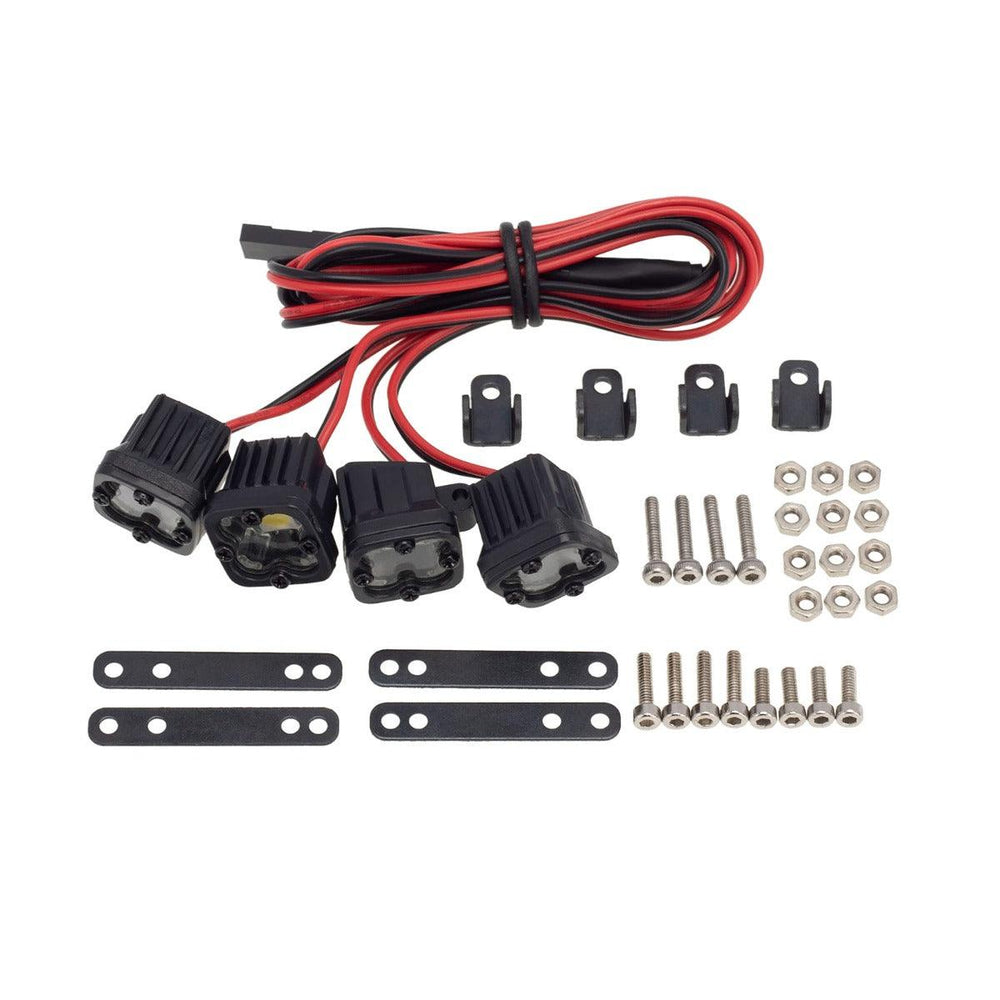 PowerHobby RC 4 Single LED Lights Headlights Spotlight for 1/10 1/8