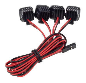 PowerHobby RC 4 Single LED Lights Headlights Spotlight for 1/10 1/8