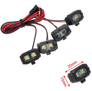 PowerHobby RC 4 Double lamp LED Lights Headlights Spotlight for 1/10 1/8