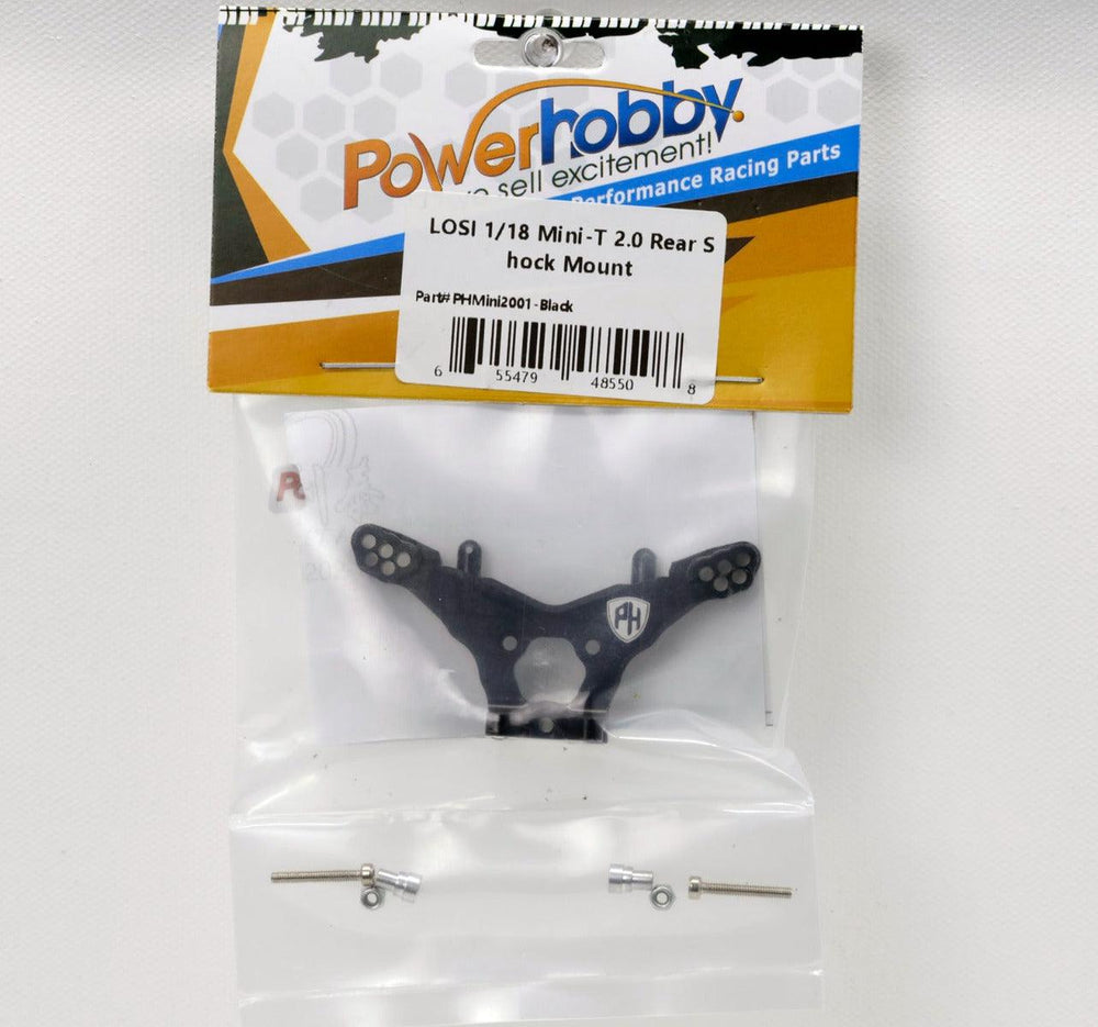 PowerHobby LOSI 1/18 Mini-T 2.0 Aluminum Rear Shock Tower Minit 2.0 Black