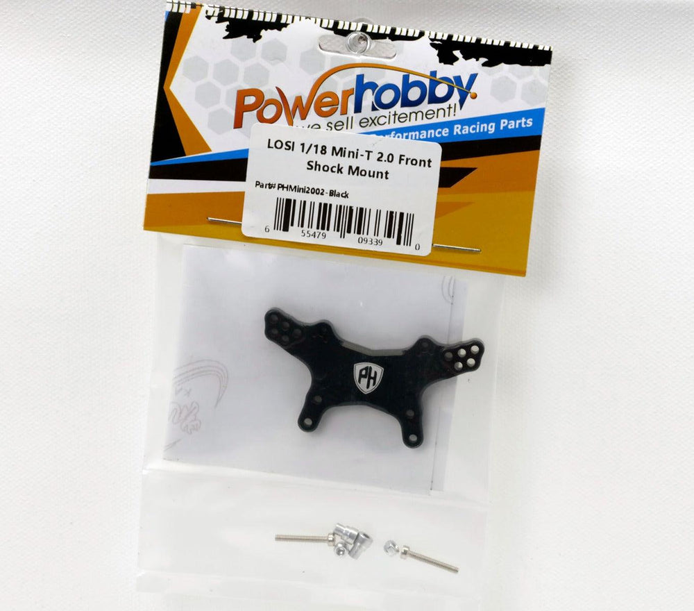 PowerHobby LOSI 1/18 Mini-T 2.0 Aluminum Front Shock Tower Minit 2.0 Black