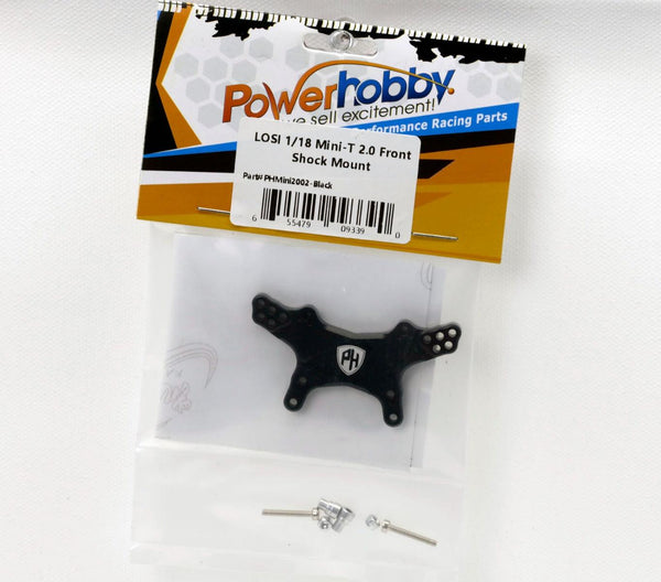 PowerHobby LOSI 1/18 Mini-T 2.0 Aluminum Front Shock Tower Minit 2.0 Black