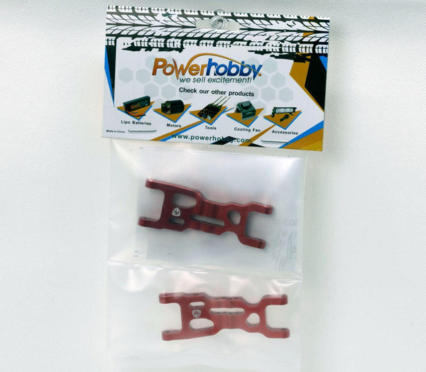 PowerHobby LOSI 1/18 Mini-T 2.0 Aluminum Front Lower Suspension Arms Red