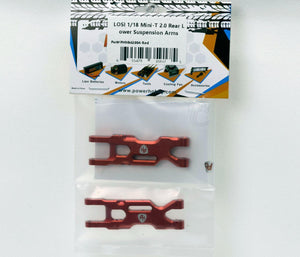 PowerHobby LOSI 1/18 Mini-T 2.0 Aluminum Rear Lower Suspension Arms Red